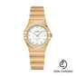 Omega Constellation Manhattan Quartz Watch - 25 mm Yellow Gold Case - Diamond-Paved Bezel - Mother-Of-Pearl Diamond Dial - 131.55.25.60.55.002