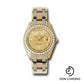 Rolex Yellow Gold Day-Date Special Edition 39 Watch - 40 Diamond Bezel - Champagne Diamond Dial - 18948tri chd