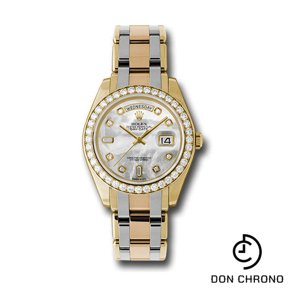 Rolex Yellow Gold Day-Date Special Edition 39 Watch - 40 Diamond Bezel - Mother-Of-Pearl Diamond Dial - 18948tri md