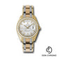 Rolex Yellow Gold Day-Date Special Edition 39 Watch - 40 Diamond Bezel - Silver Diamond Dial - 18948tri sd