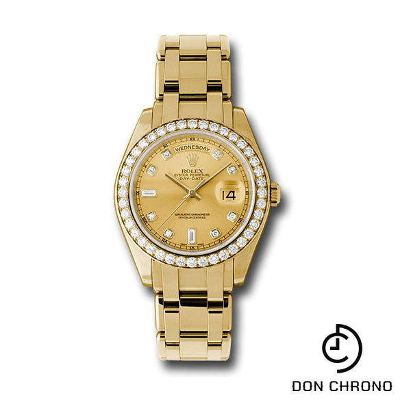 Rolex Yellow Gold Day-Date Special Edition 39 Watch - 40 Diamond Bezel - Champagne Diamond Dial - 18948 chd