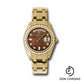 Rolex Yellow Gold Day-Date Special Edition 39 Watch - 40 Diamond Bezel - Dark Mother-Of-Pearl Jubilee Diamond Dial - 18948 dkmjd