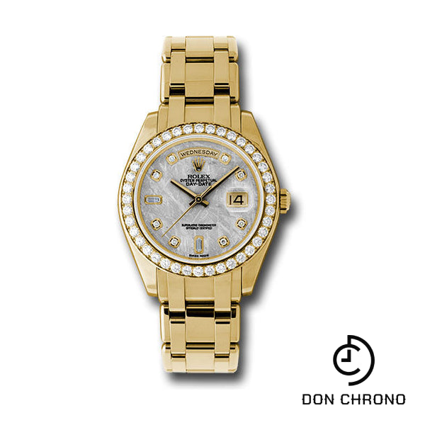 Rolex Yellow Gold Day Date Special Edition 39 Watch 40 Diamond Bezel Meteorite Diamond Dial 18948 mtd