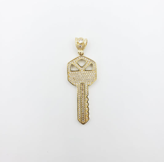 14K Gold- Key Pendant