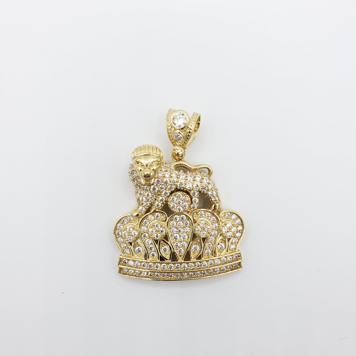 14K Gold- Lion Crown Pendant