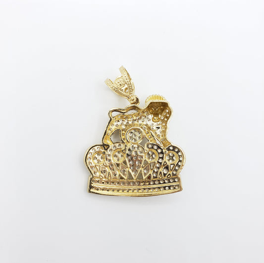 14K Gold- Lion Crown Pendant