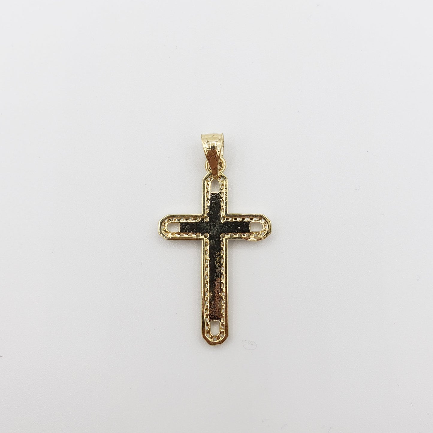 14K Gold- Mini CZ Cross Pendant