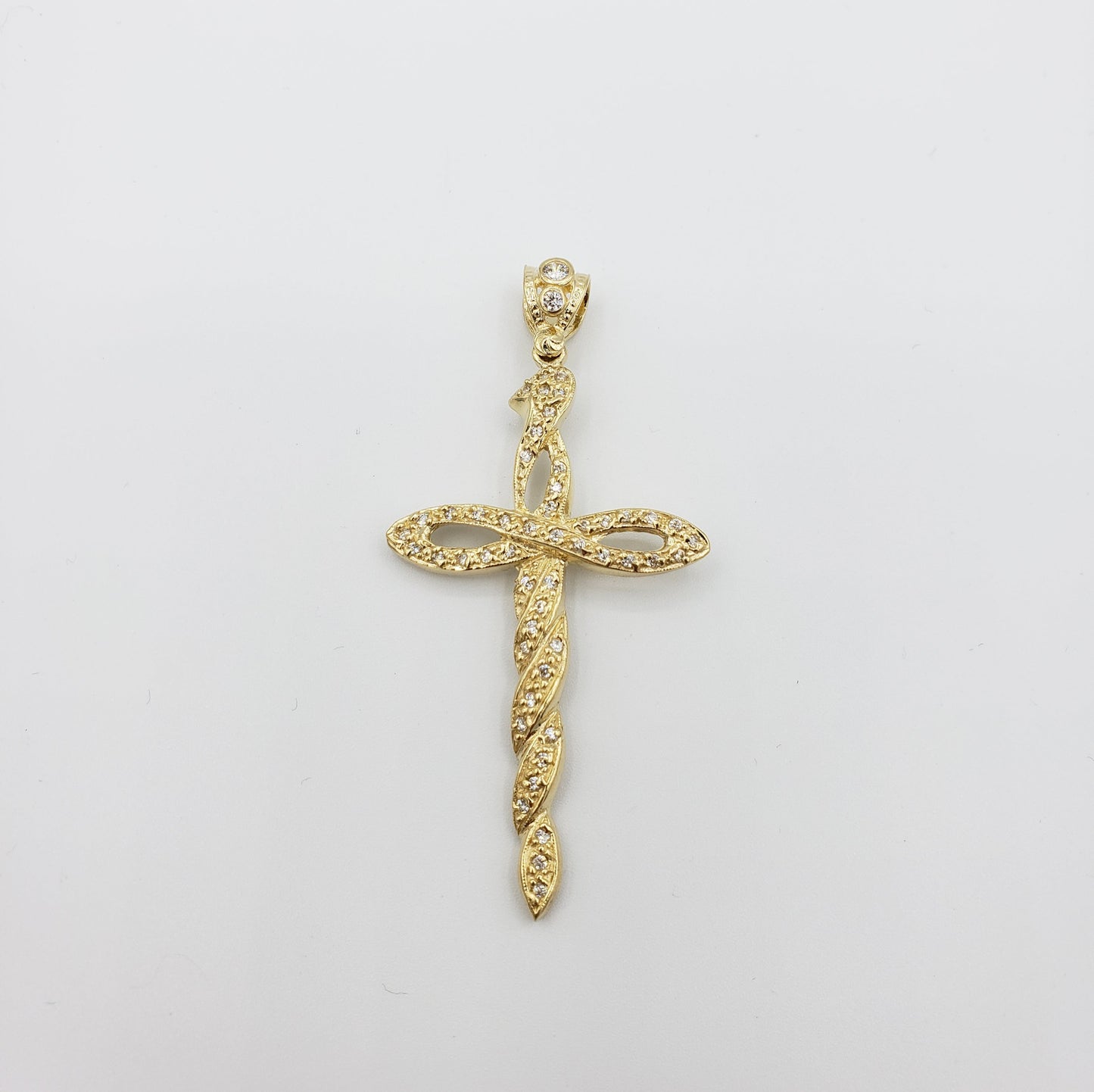 14K Gold- Infiniti Cross Pendant