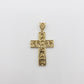 14K Gold- Braided Cross Pendant