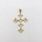 14K Gold- Star Cross Pendant