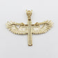 14K Gold- Angel Wing Cross Pendant