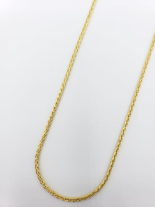 14K Gold- Solid Wheat Chain (Yellow Gold)