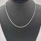 14K Gold- Ultra Thin Solid Wheat Chain (White Gold)