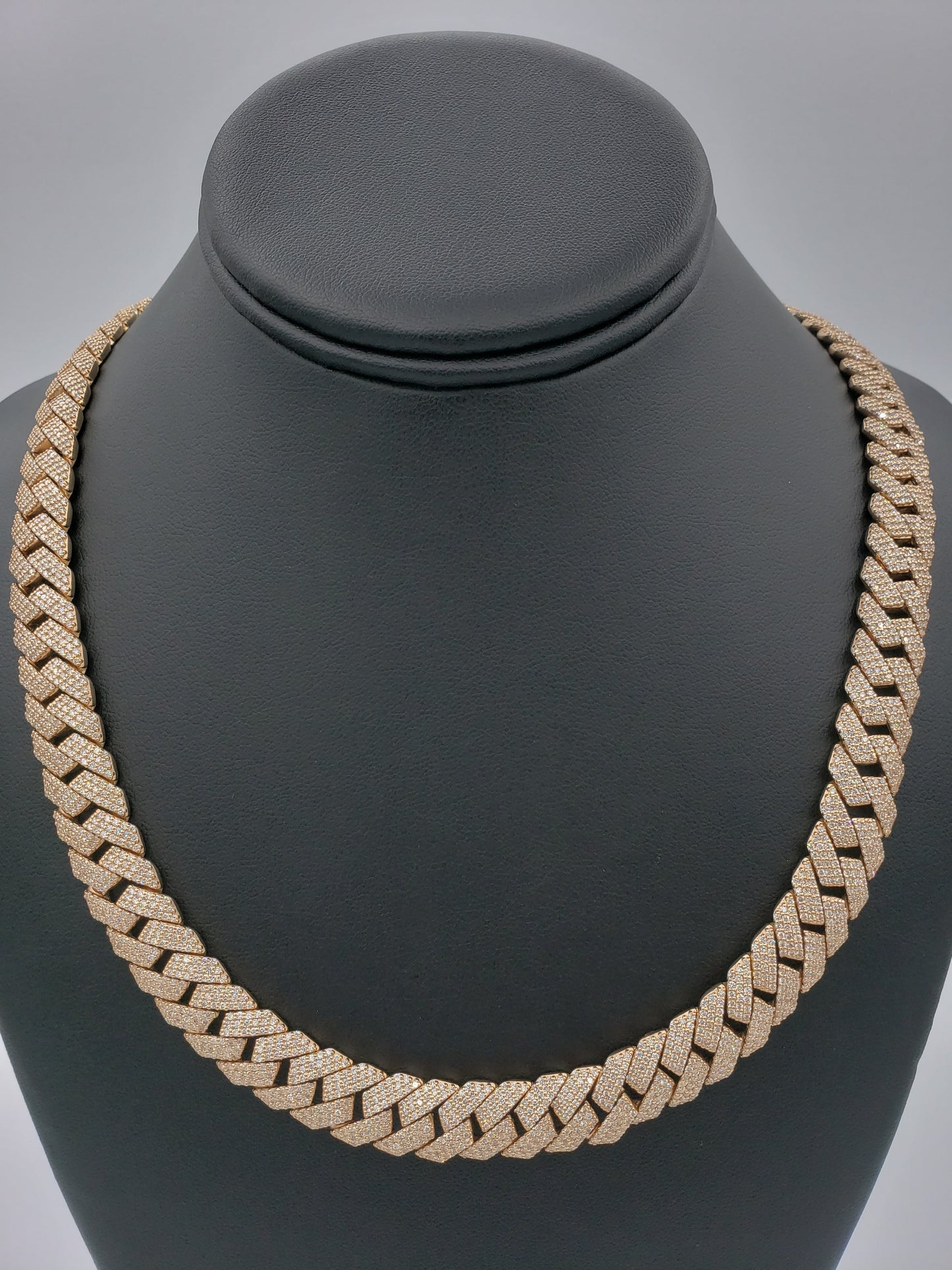 14K- Gold Diamond Miami Cuban Rose Gold Chain (185 Grams)