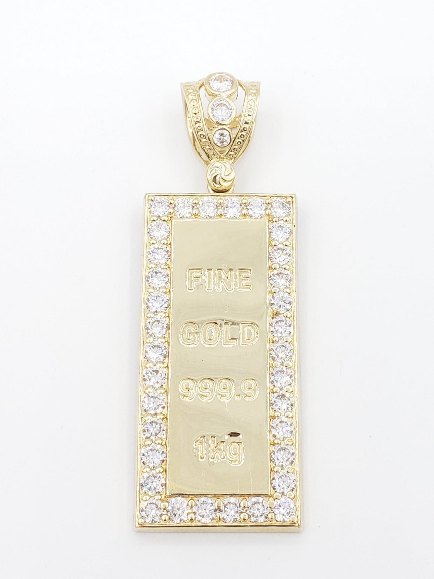 14K Gold- Gold Bar Pendant