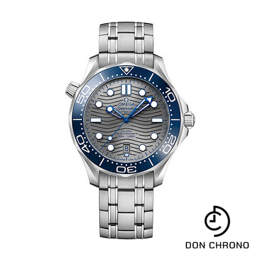 Omega Seamaster Diver 300M Co-Axial Master Chronometer Watch - 42 mm Steel Case - Unidirectional Bezel - Pvd Chrome Colour Ceramic Dial - 210.30.42.20.06.001