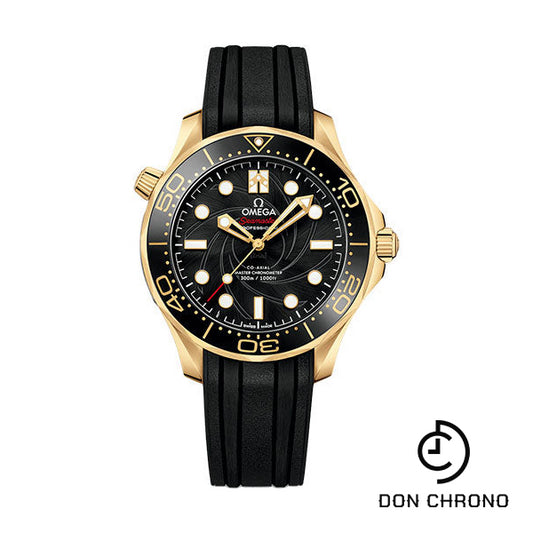 Omega Seamaster Diver 300M Omega Co-Axial Master Chronometer "James Bond" Limited Edition Set - 42 mm Yellow Gold Case - Black Dial - Black Rubber Strap Limited Edition of 257 - 210.62.42.20.01.001