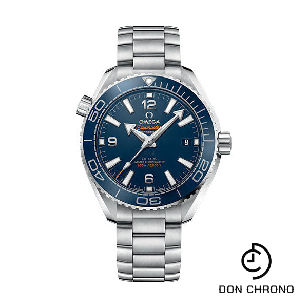 Omega Planet Ocean 600M Co-Axial Master Chronometer Watch - 39.5 mm Steel Case - Unidirectional Blue Cermaic Bezel - Blue Dial - 215.30.40.20.03.001