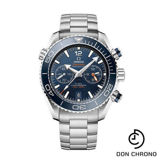 Omega Planet Ocean 600 M Omega Co-axial Master Chronometer Chronograph Watch - 45.5 mm Steel Case - Unidirectional Blue Ceramic Bezel - Blue Ceramic Dial - 215.30.46.51.03.001