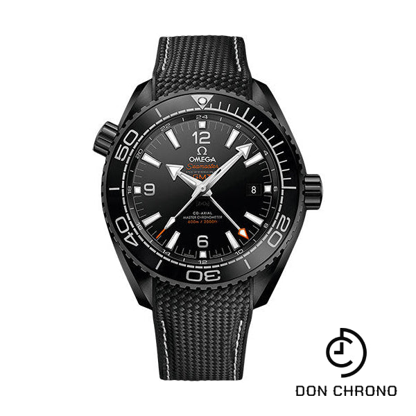 Omega Planet Ocean 600 M Omega Co-axial Master Chronometer GMT Deep Black Watch - 45.5 mm Black Ceramic Case - Unidirectional Bezel - Black Dial - Black Rubber Strap - 215.92.46.22.01.001