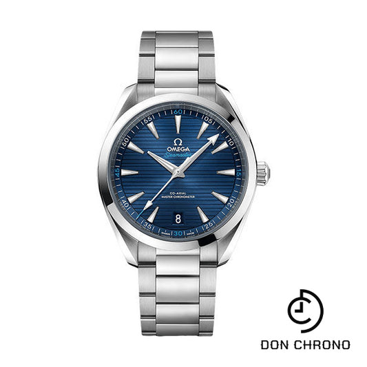 Omega Aqua Terra 150M Co-Axial Master Chronometer Watch - 41 mm Steel Case - Blue Dial - Brushed And Polished Steel Bracelet - 220.10.41.21.03.001