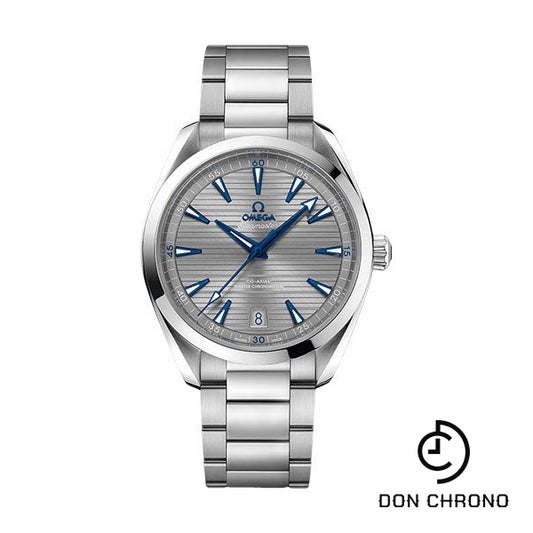 Omega Aqua Terra 150M Co-Axial Master Chronometer Watch - 41 mm Steel Case - Grey Dial - Brushed And Polished Steel Bracelet - 220.10.41.21.06.001