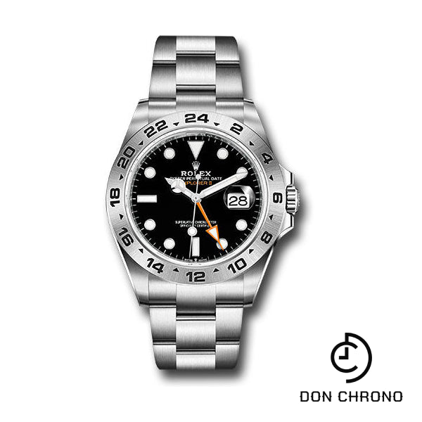 Rolex Oyster Perpetual Explorer II Watch - Oystersteel - Black Dial - Oyster Bracelet - 2021 Release - 226570 bk