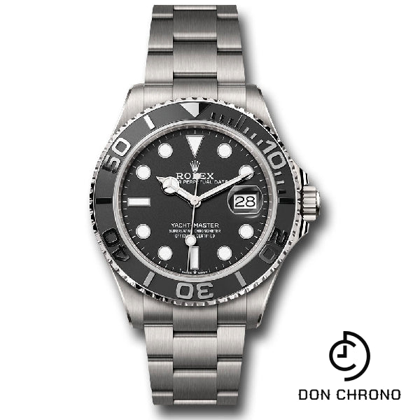 Rolex Rlx Titanium Yacht-Master 42 Watch - Bidirectional Rotatable Bezel - Black Dial - Oyster Bracelet - 226627 bko