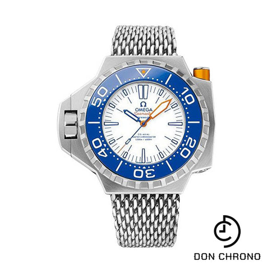 Omega Seamaster Ploprof 1200M Co-Axial Master Chronometer Watch - 55 x 48 mm Titanium Case - Bi-Directional Bezel - White Dial - An Additional Electric Blue Rubber Strap - 227.90.55.21.04.001