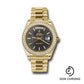 Rolex Yellow Gold Day-Date 40 Watch -  Bezel - Black Diagonal Motif Index Dial - President Bracelet - 228348RBR bkdmip