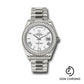 Rolex White Gold Day-Date 40 Watch -  Bezel - White Bevelled Roman Dial - President Bracelet - 228349RBR wrp