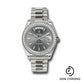 Rolex White Gold Day-Date 40 Watch - Diamond Bezel - Slate Index Dial - President Bracelet - 228349rbr slip