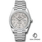 Rolex Platinum Day-Date 40 Watch - Baguette Diamond Bezel - Meteorite Diamond Dial - President Bracelet - 228396tbr mtdp