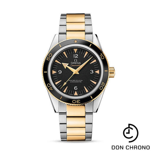 Omega Seamaster 300 Omega Master Co-Axial Watch - 41 mm Steel Case - Yellow Gold Unidirectional Bezel - Black Dial - Steel And Yellow Gold Bracelet - 233.20.41.21.01.002