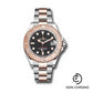 Rolex Steel and Everose Gold Rolesor Yacht-Master 37 Watch - Black Dial - Oyster Bracelet - 268621 bko