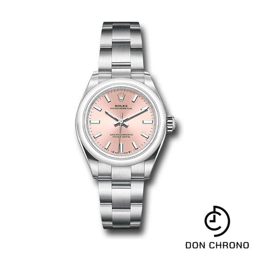Rolex Oyster Perpetual 28 Watch - Domed Bezel - Pink Index Dial - Oyster Bracelet - 276200 pio
