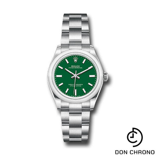 Rolex Oyster Perpetual 31 Watch - Domed Bezel - Green Index Dial - Oyster Bracelet - 277200 greio