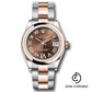 Rolex Steel and Everose Gold Datejust 31 Watch - Domed Bezel - Dark Rhodium Diamond Roman VI Dial - Oyster Bracelet - 278241 chodr6o