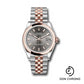 Rolex Steel and Everose Gold Datejust 31 Watch - Domed Bezel - Dark Rhodium Index Dial - Jubilee Bracelet - 278241 dkrhij