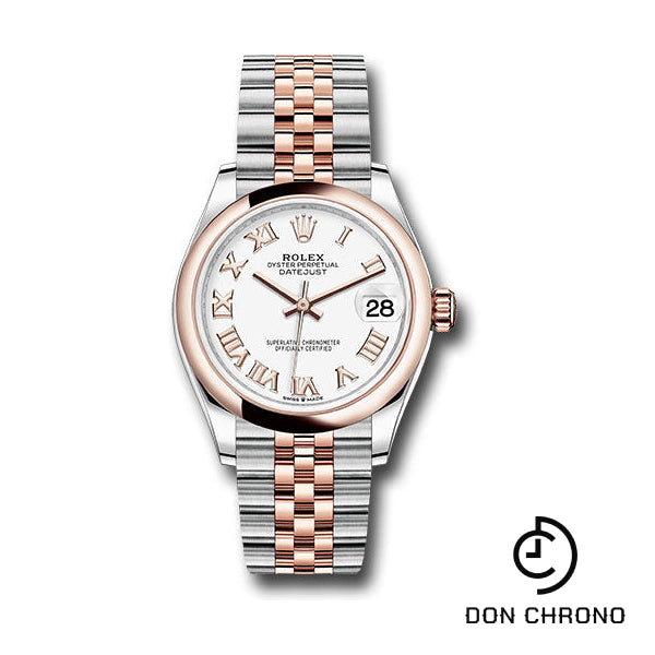 Rolex Steel and Everose Gold Datejust 31 Watch - Domed Bezel - RosŽ Index Dial - Jubilee Bracelet - 278241 wrj