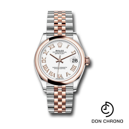 Rolex Steel and Everose Gold Datejust 31 Watch - Domed Bezel - RosŽ Index Dial - Jubilee Bracelet - 278241 wrj