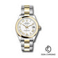 Rolex Steel and Yellow Gold Datejust 31 Watch - Domed Bezel - White Roman Dial - Oyster Bracelet - 278243 wro