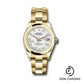 Rolex Yellow Gold Datejust 31 Watch - Domed Bezel - Mother-of-Pearl Diamond Dial - Oyster Bracelet - 278248 mdo
