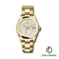 Rolex Yellow Gold Datejust 31 Watch - Domed Bezel - Paved Mother-of-Pearl Butterfly Dial - Oyster Bracelet - 278248 pmopbo
