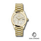 Rolex Yellow Gold Datejust 31 Watch - Domed Bezel - Paved Mother-of-Pearl Butterfly Dial - President Bracelet - 278248 pmopbp