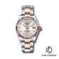 Rolex Steel and Everose Gold Datejust 31 Watch - Fluted Bezel - RosŽ Diamond Dial - Oyster Bracelet - 278271 sdo