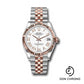 Rolex Steel and Everose Gold Datejust 31 Watch - Fluted Bezel - RosŽ Index Dial - Jubilee Bracelet - 278271 wrj