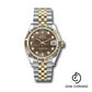 Rolex Steel and Yellow Gold Datejust 31 Watch - Fluted Bezel - Dark Mother-of-Pearl Diamond Dial - Jubilee Bracelet - 278273 dkmdj