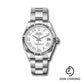 Rolex Steel and White Gold Datejust 31 Watch - Fluted Bezel - White Roman Dial - Oyster Bracelet - 278274 wro