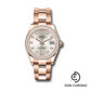 Rolex Everose Gold Datejust 31 Watch - Diamond Bezel - Silver Diamond Dial - Oyster Bracelet - 278285RBR sdo